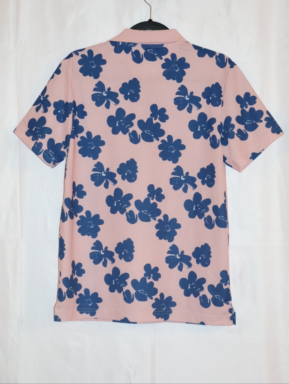 Goodfellow & Co Pink Polo with Blue Floral Print Performance Shirt. - Picture 4 of 6